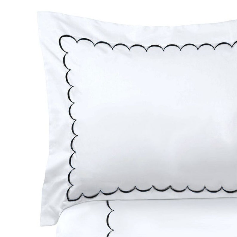 Scallops - Linen Cotton Embroidered Edge Duvet Cover Sets