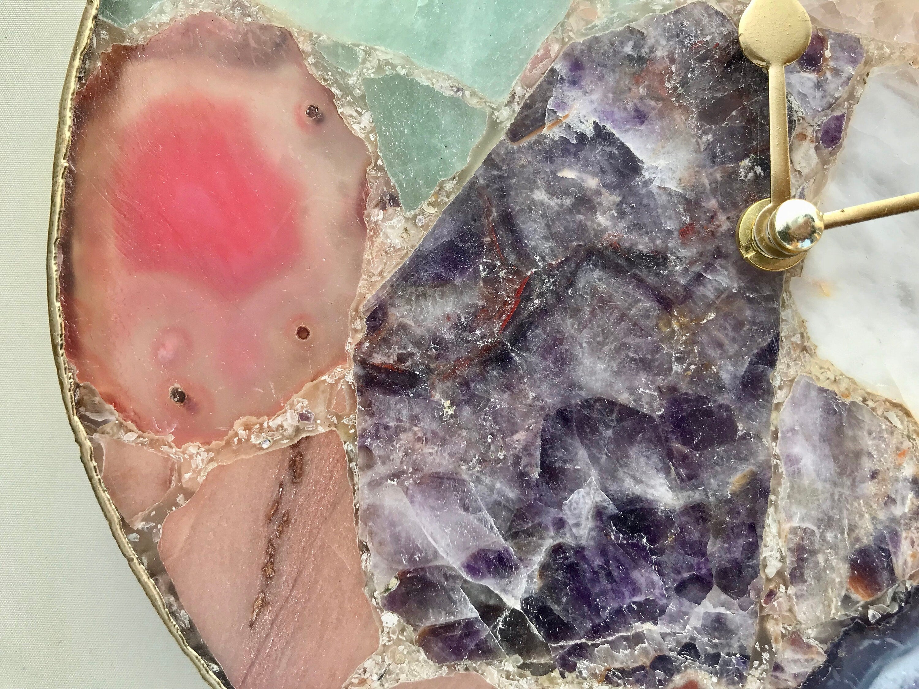 Exclusive Multicolor Large Agate Wall Clock| 12" Diameter