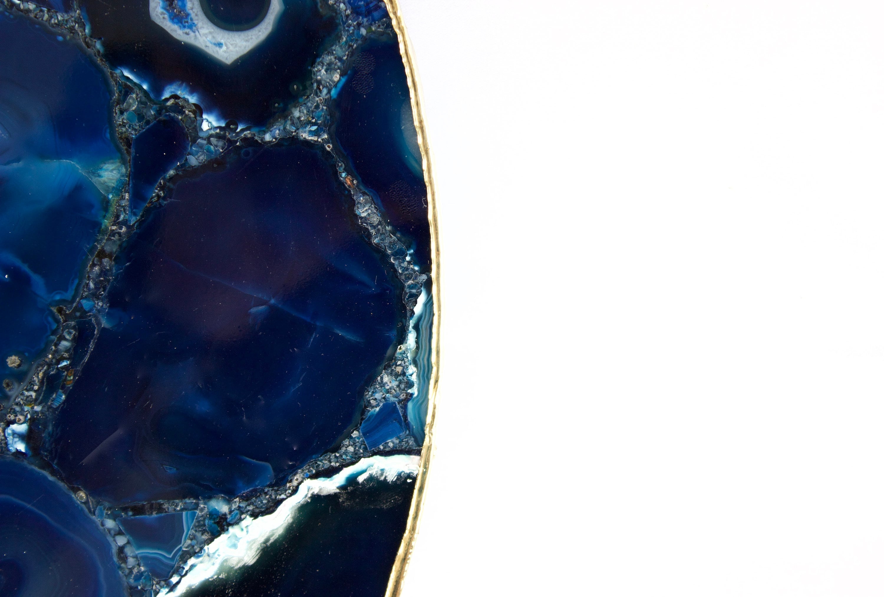 Blue Agate Wall Clock | Circular