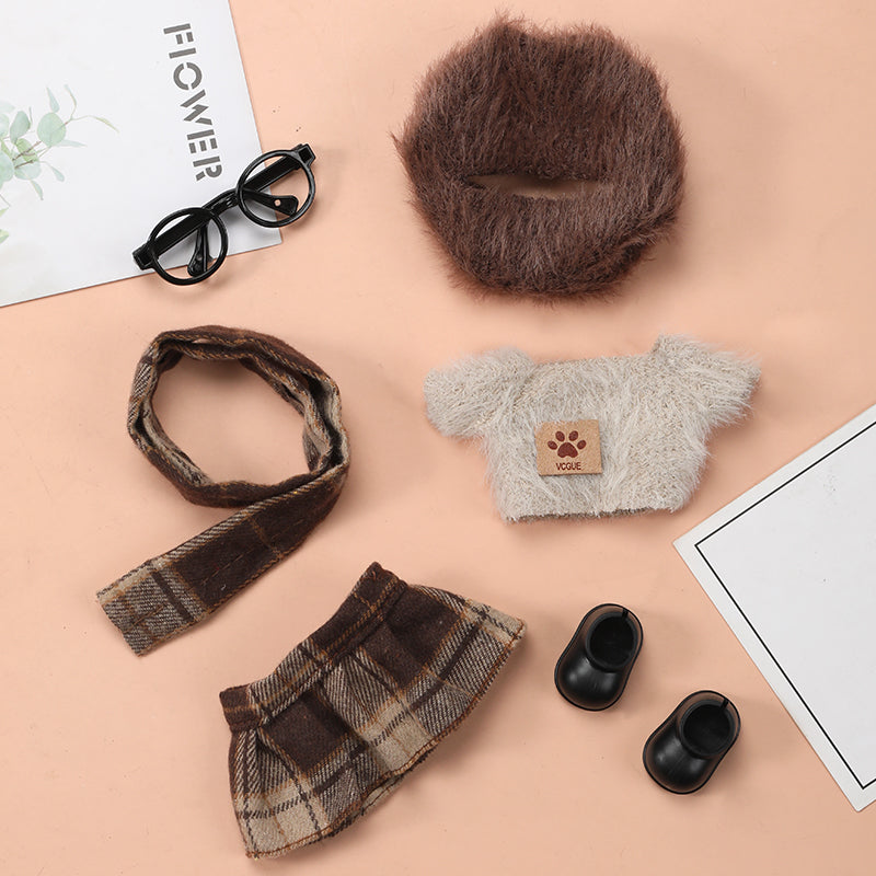 Labubu Choco Chestnut Skirt Outfit